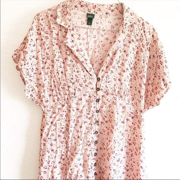 Wild Fable pink floral button down dress Small - Picture 4 of 8